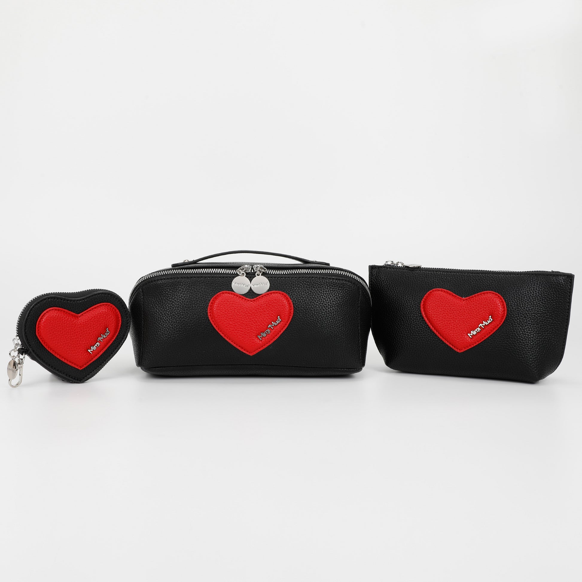 BEAUTY CASE SET DA 3 CON CUORE