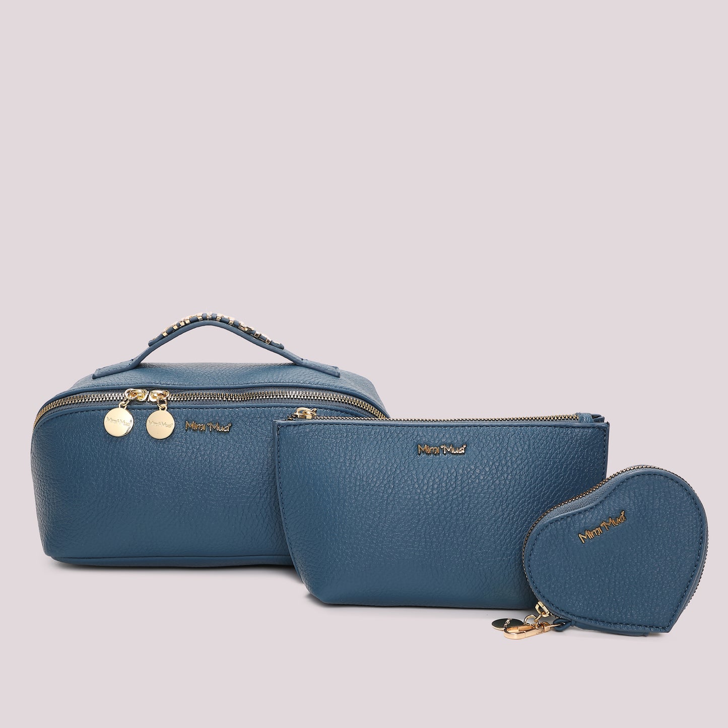 BEAUTY CASE SET DA 3 CON SCRITTA MIMÍ-MUÁ