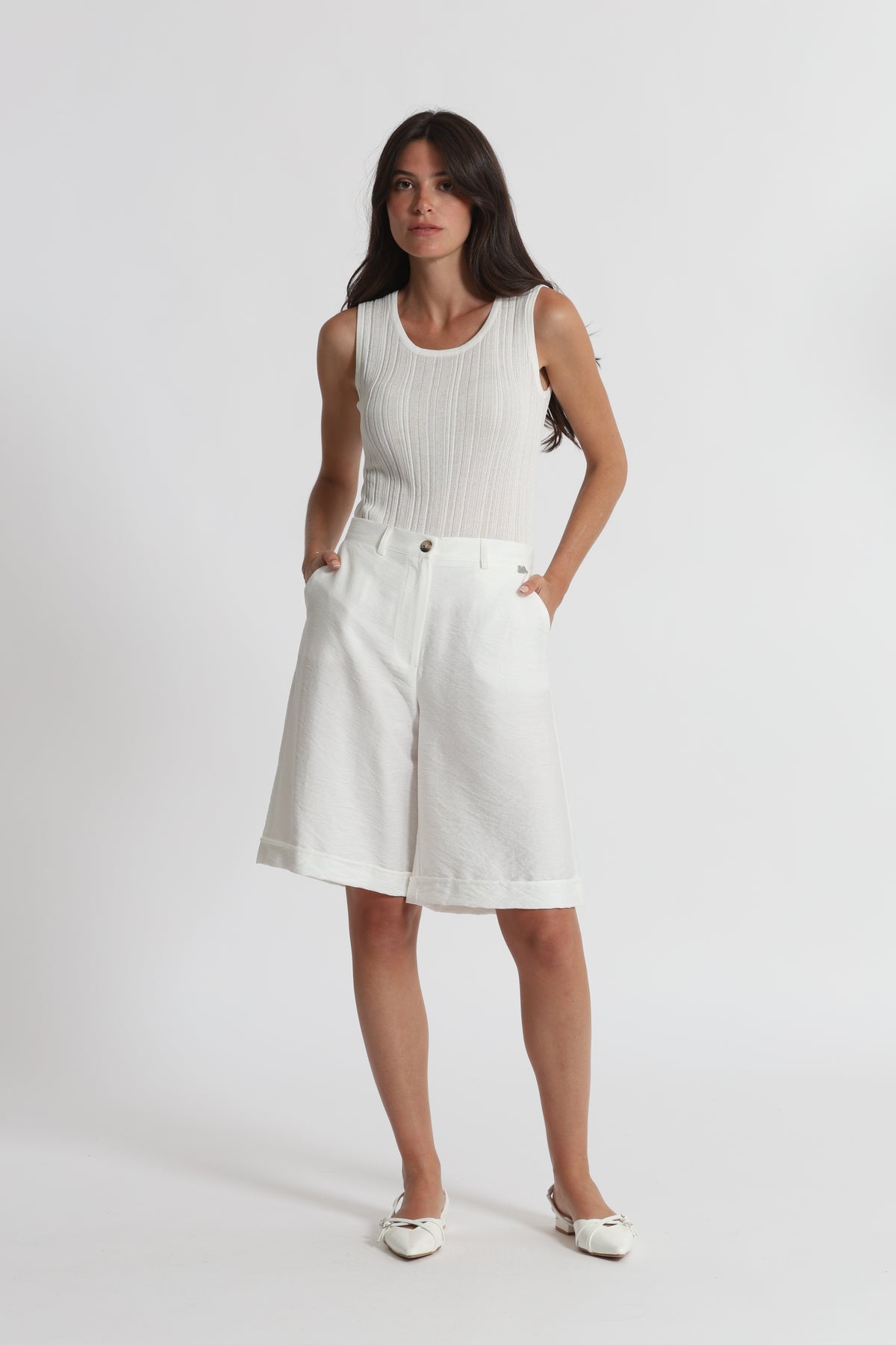 PANTALONE BERMUDA BASIC VISCOSA NYLON