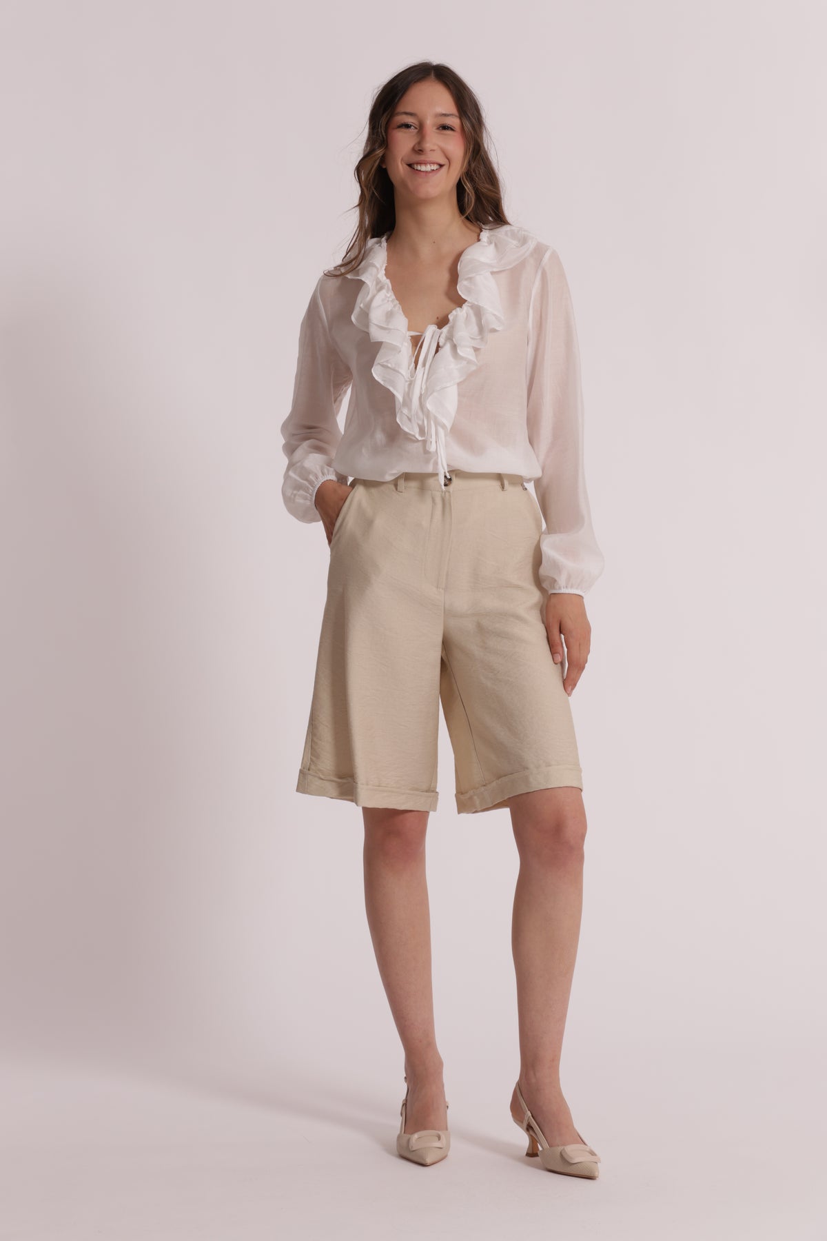 PANTALONE BERMUDA BASIC VISCOSA NYLON