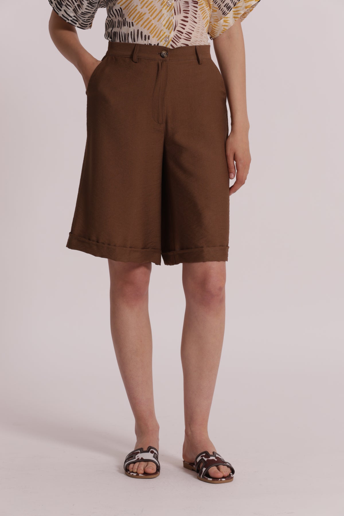 PANTALONE BERMUDA BASIC VISCOSA NYLON