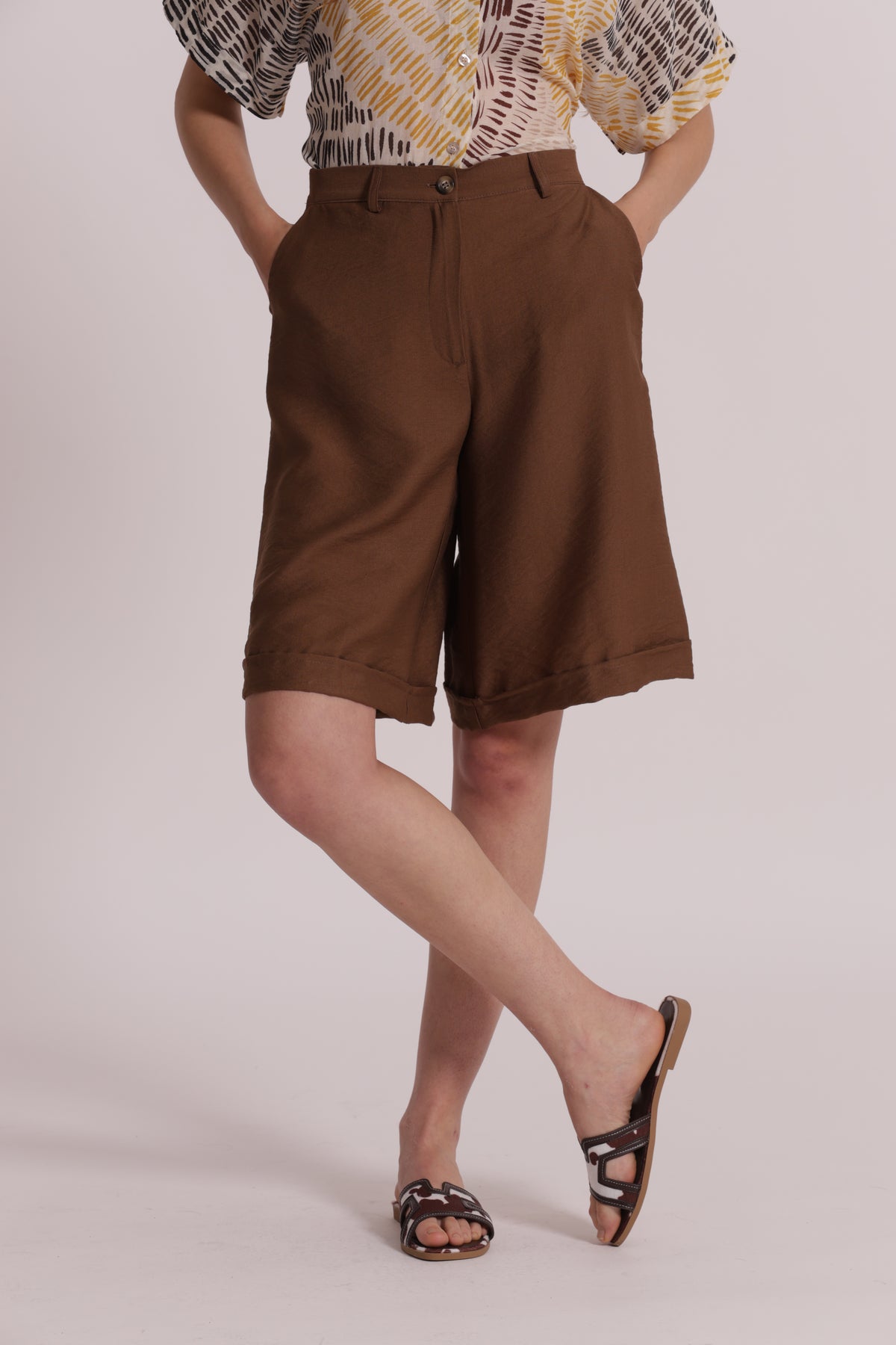 PANTALONE BERMUDA BASIC VISCOSA NYLON