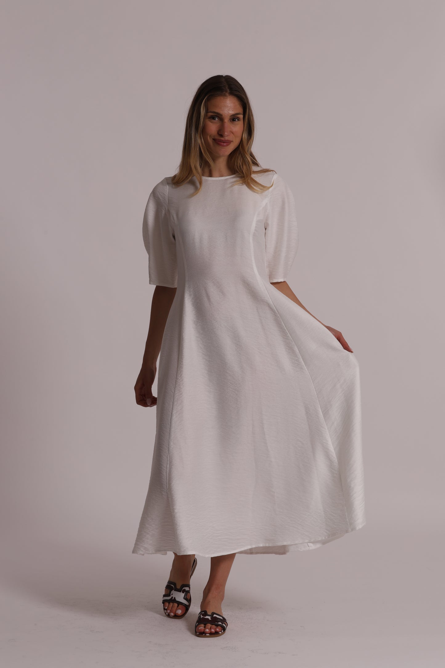 ABITO MIDI MEZZE MANICHE VISCOSA NYLON