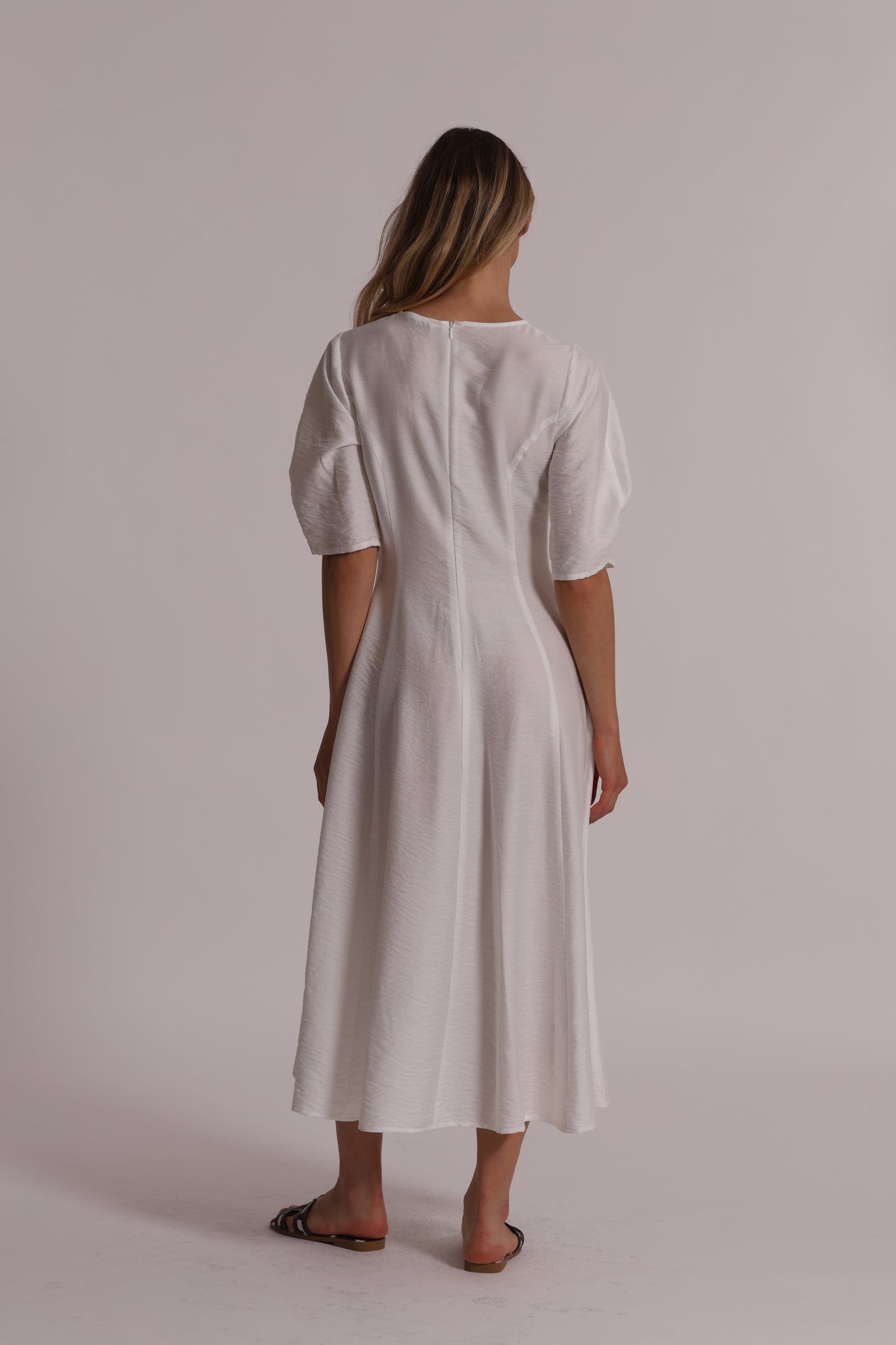 ABITO MIDI MEZZE MANICHE VISCOSA NYLON