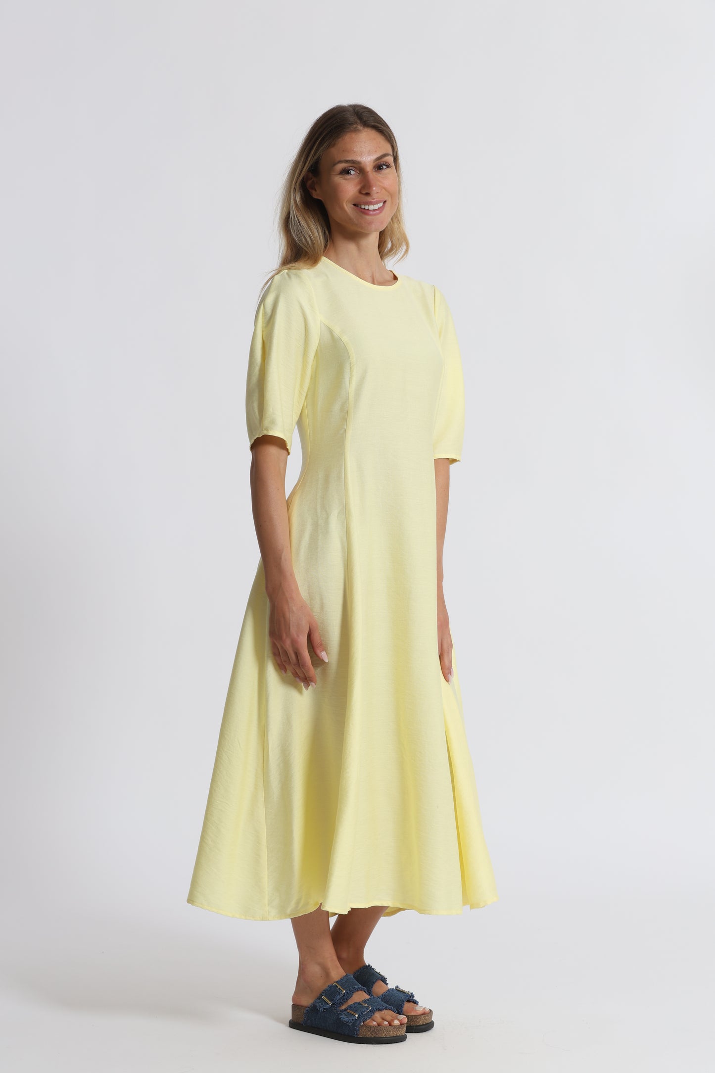 ABITO MIDI MEZZE MANICHE VISCOSA NYLON