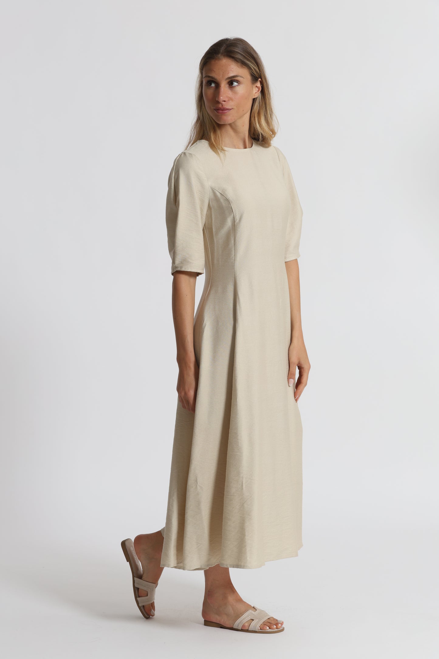 ABITO MIDI MEZZE MANICHE VISCOSA NYLON