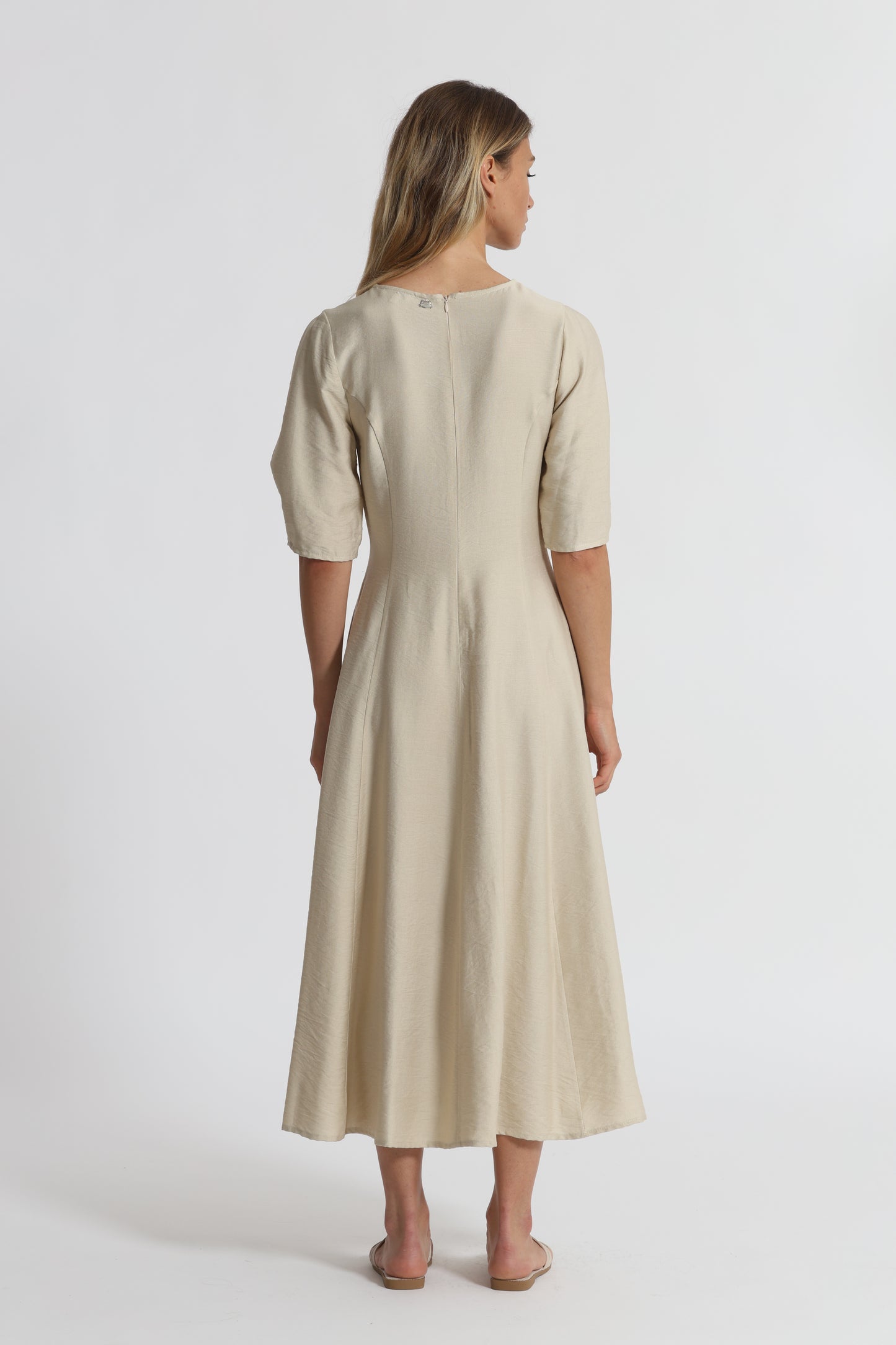 ABITO MIDI MEZZE MANICHE VISCOSA NYLON