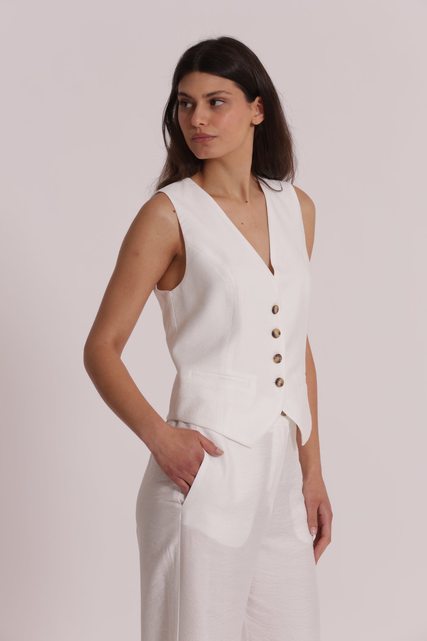 GILET BASIC VISCOSA NYLON