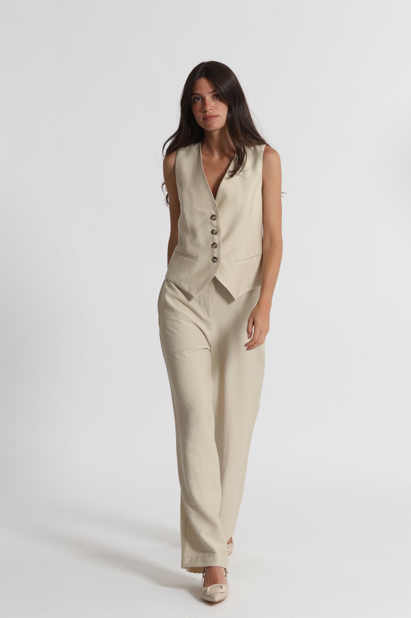 GILET BASIC VISCOSA NYLON