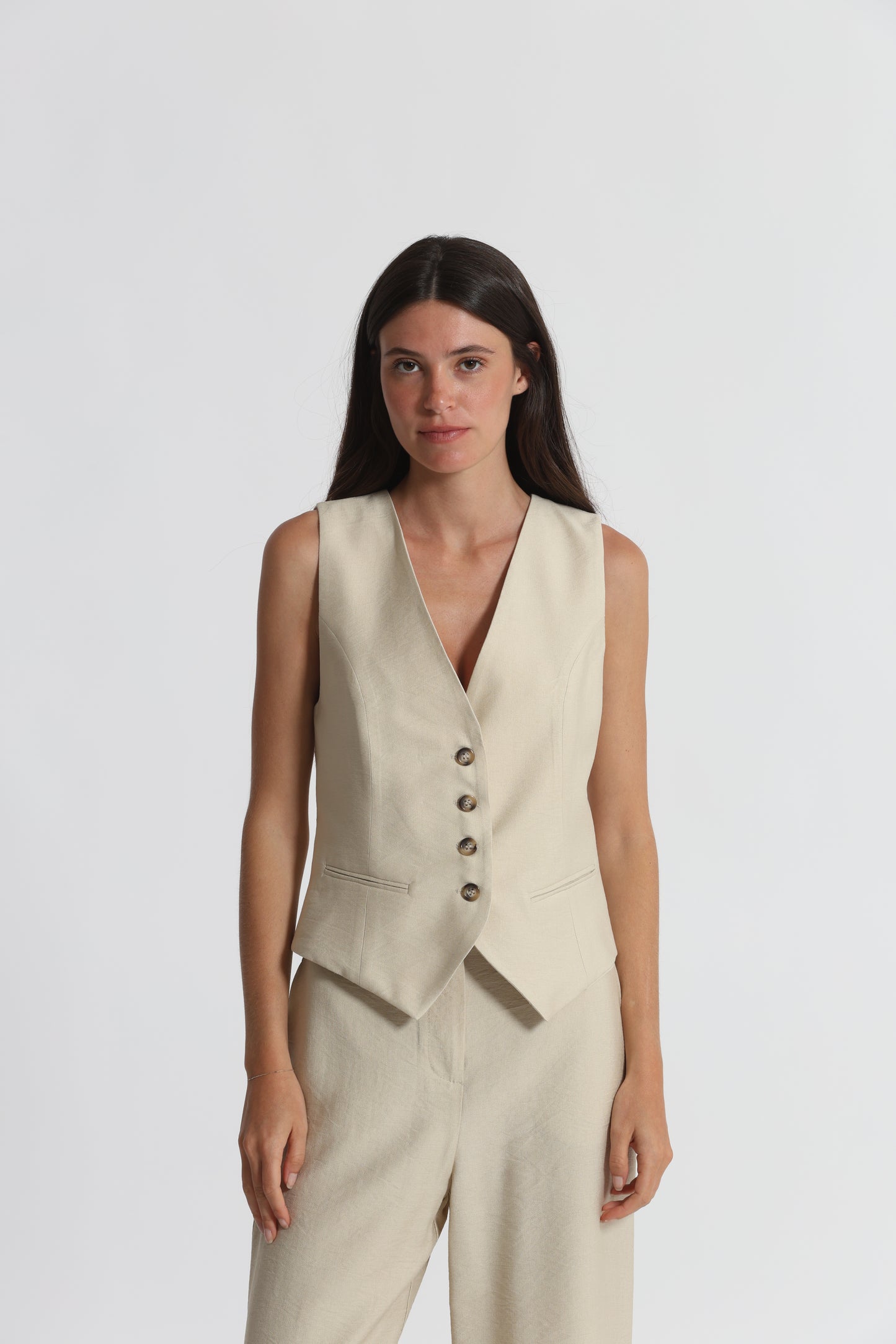 GILET BASIC VISCOSA NYLON