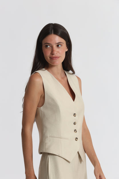 GILET BASIC VISCOSA NYLON