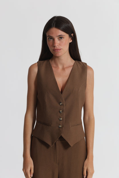 GILET BASIC VISCOSA NYLON