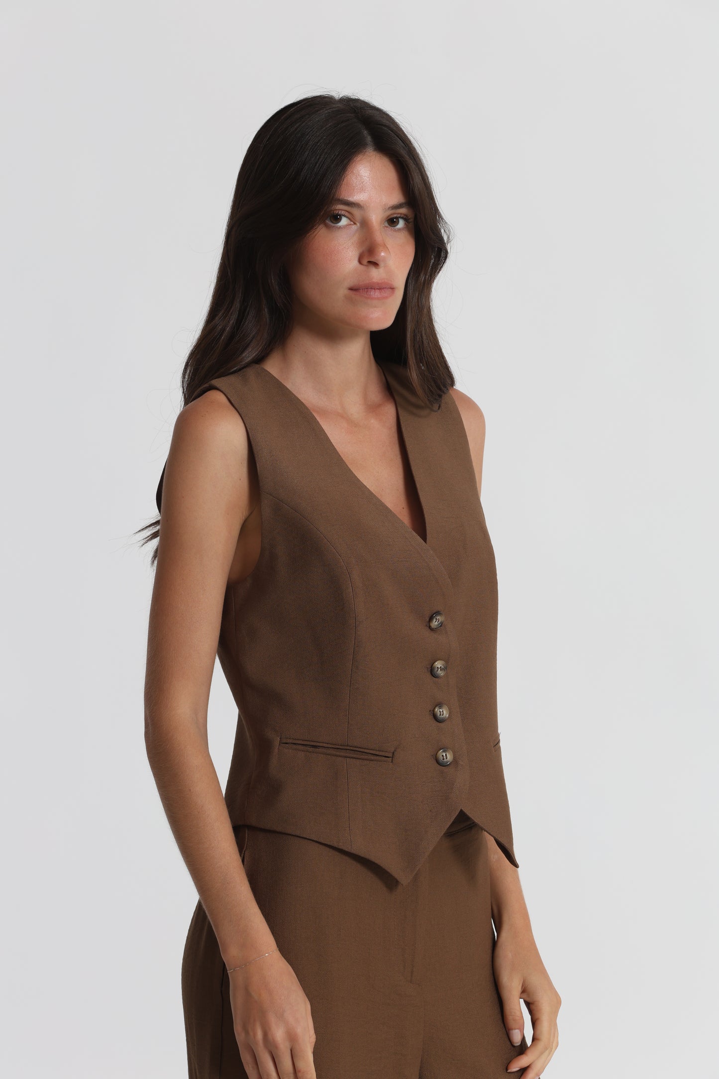 GILET BASIC VISCOSA NYLON