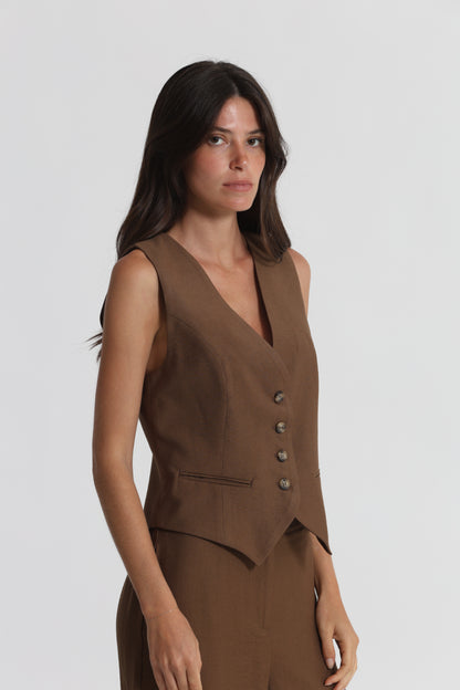 GILET BASIC VISCOSA NYLON