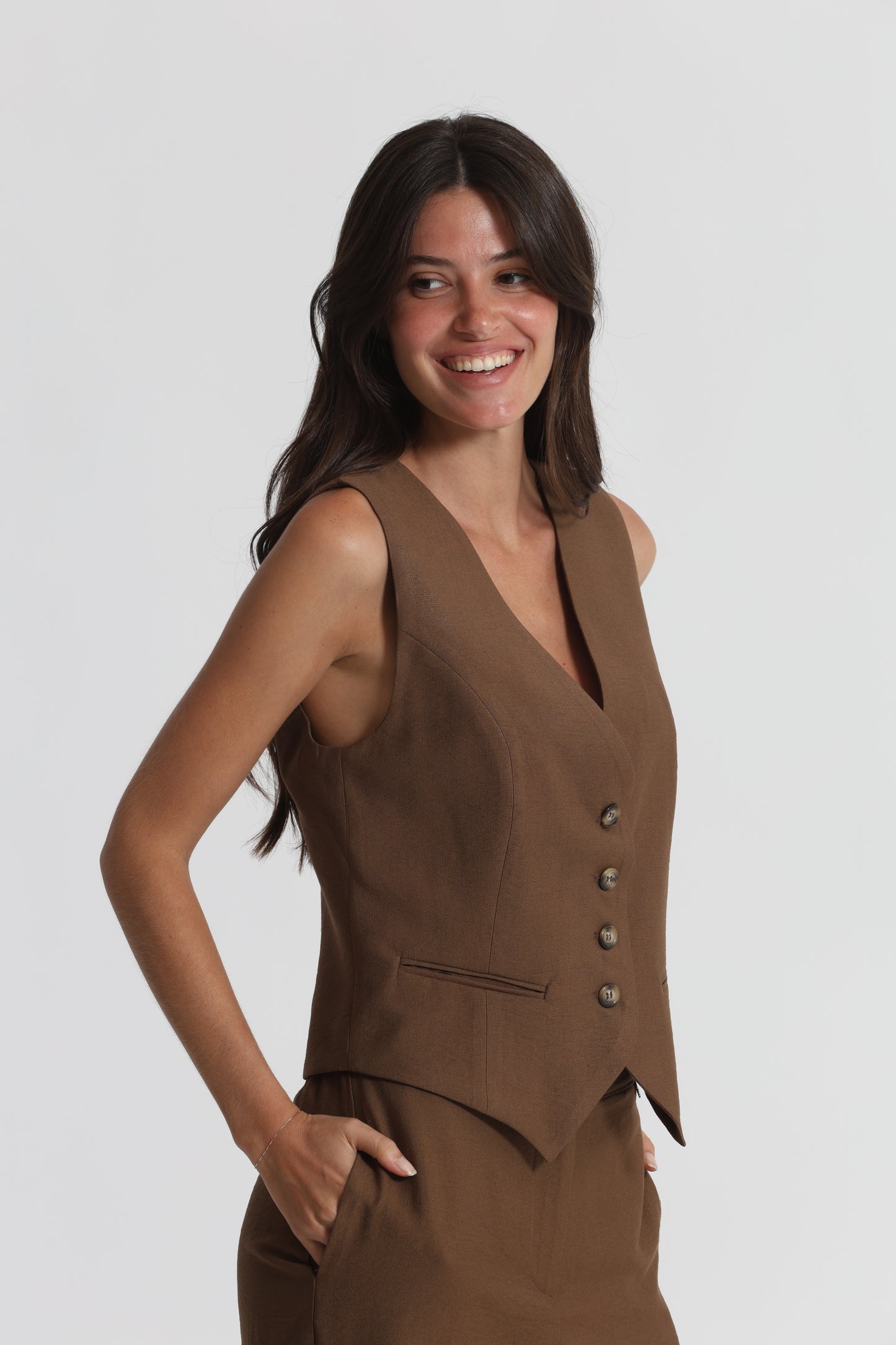 GILET BASIC VISCOSA NYLON