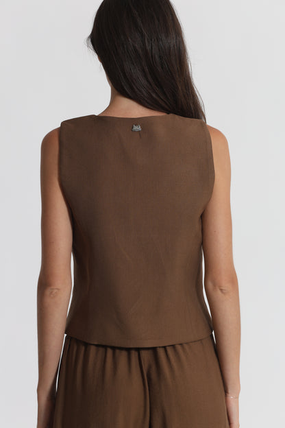 GILET BASIC VISCOSA NYLON