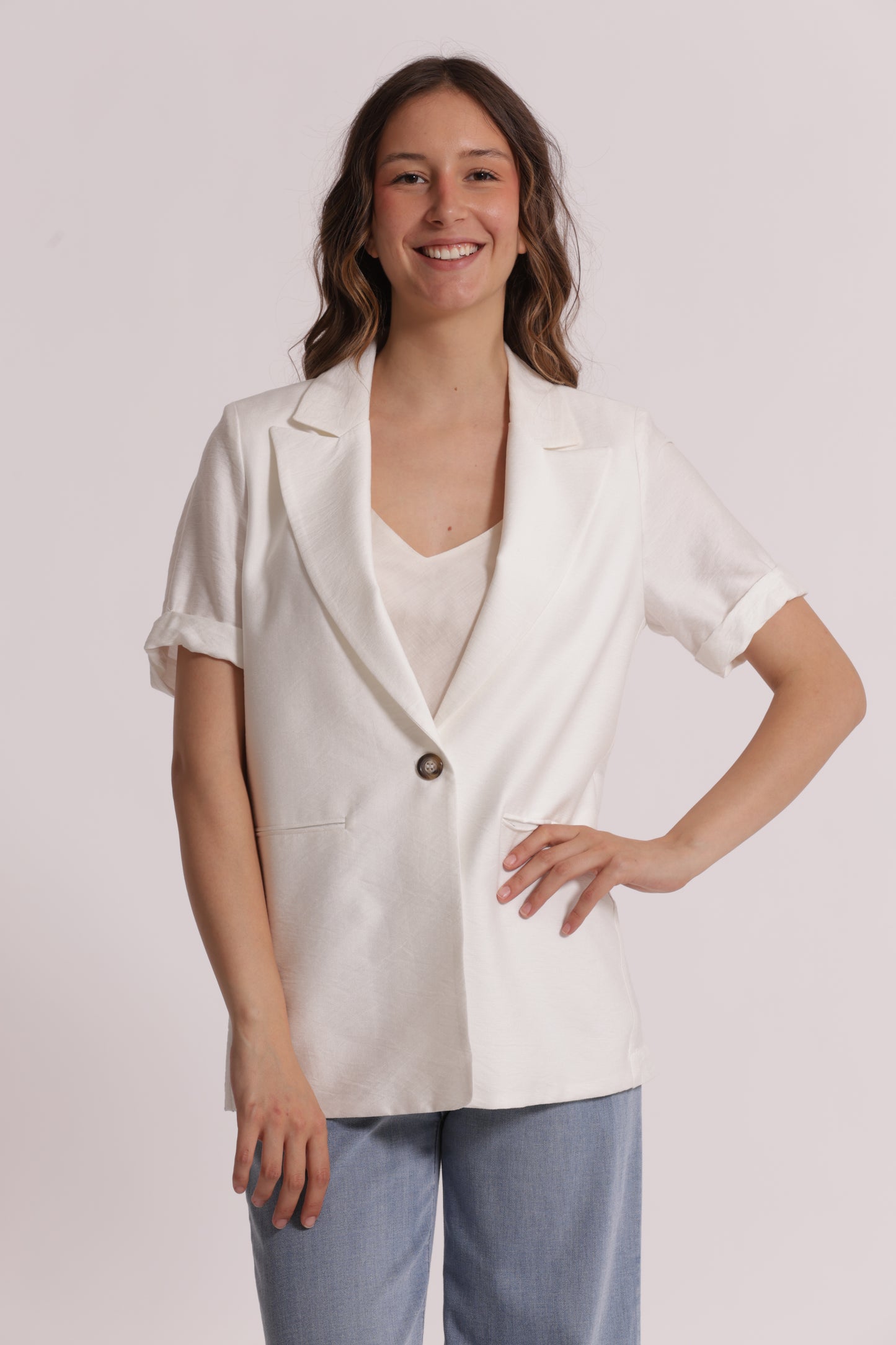 GIACCA BASIC MANICHE CORTE VISCOSA NYLON