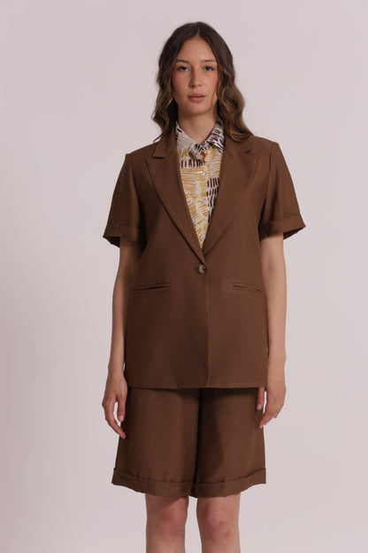 GIACCA BASIC MANICHE CORTE VISCOSA NYLON