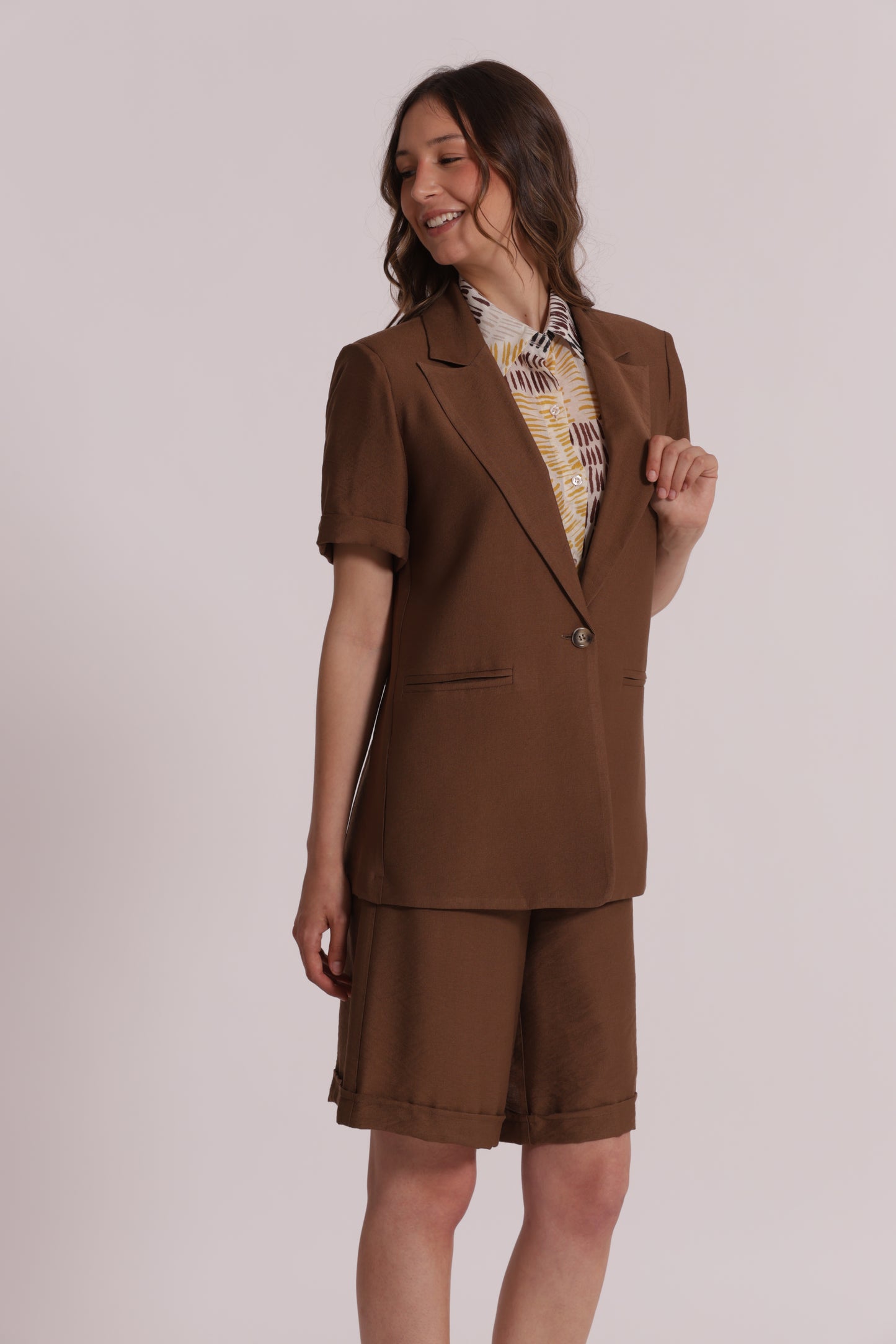 GIACCA BASIC MANICHE CORTE VISCOSA NYLON