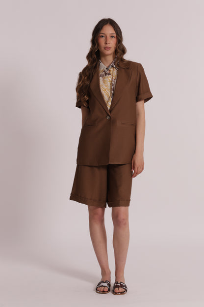 GIACCA BASIC MANICHE CORTE VISCOSA NYLON