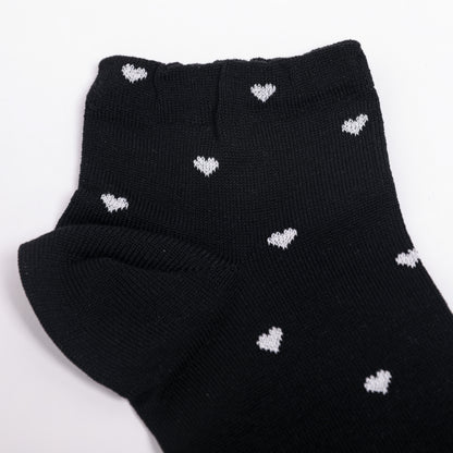 CALZINI C CUORI NERO E BIANCO