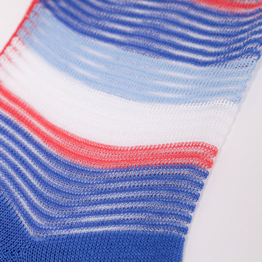 CALZINI A RIGHE BLU/ARANCIO