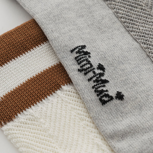CALZINI PANNA RIGHE BEIGE