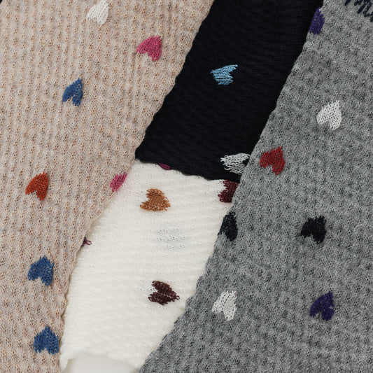 CALZINI GRIGI CUORI LILLA ARANCIO