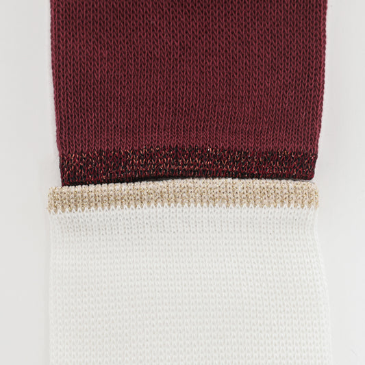 CALZINI BORDEAUX A RIGHE