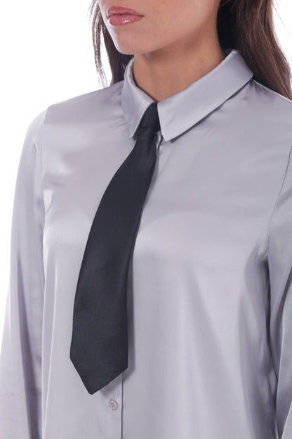 CAMICIA IN RASO CON CRAVATTA