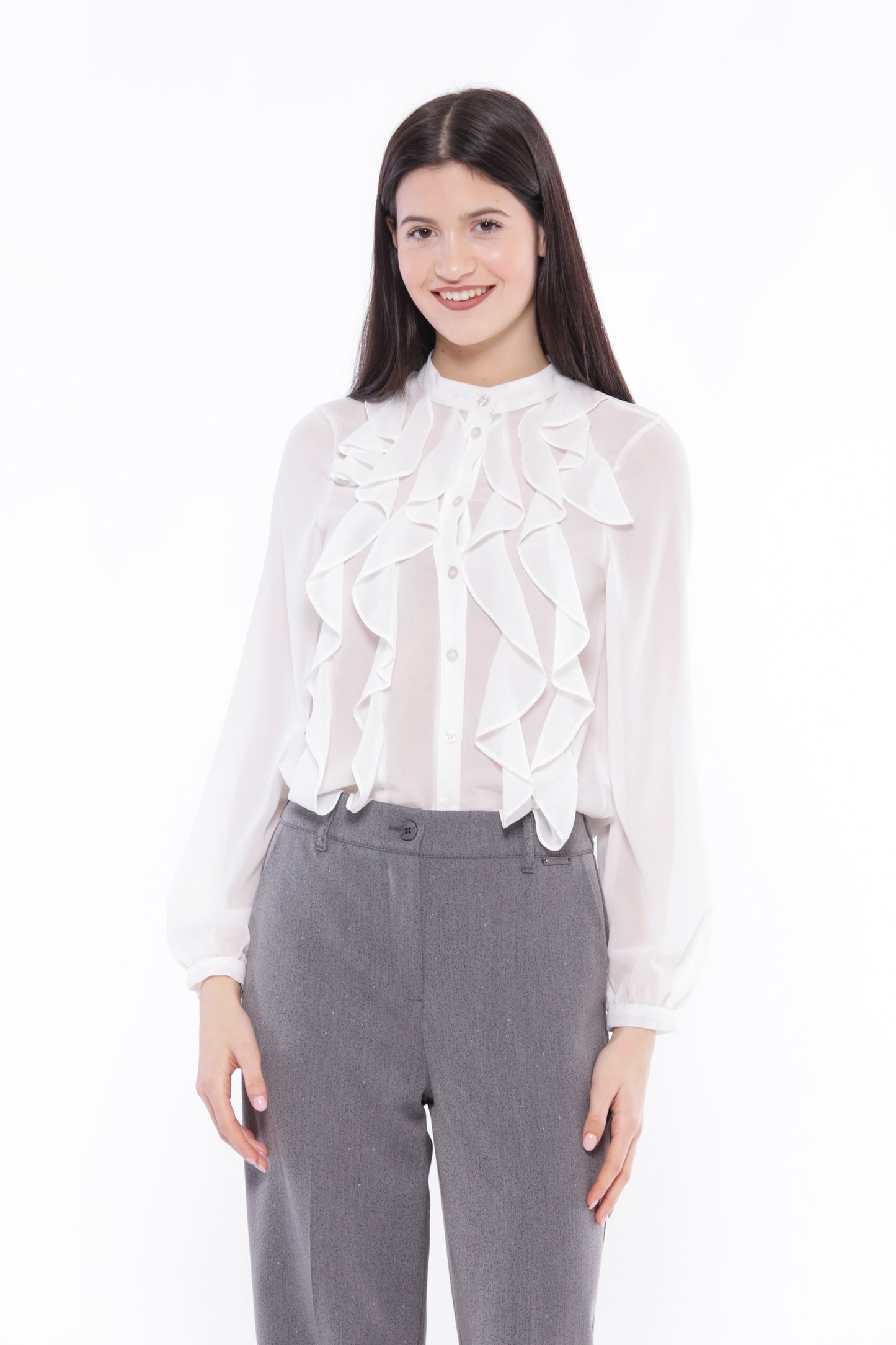 CAMICIA IN GEORGETTE CON CHABOD