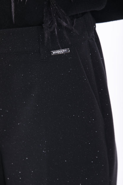 PANTALONE DRITTO IN POLYVISCOSA GLITTERATA