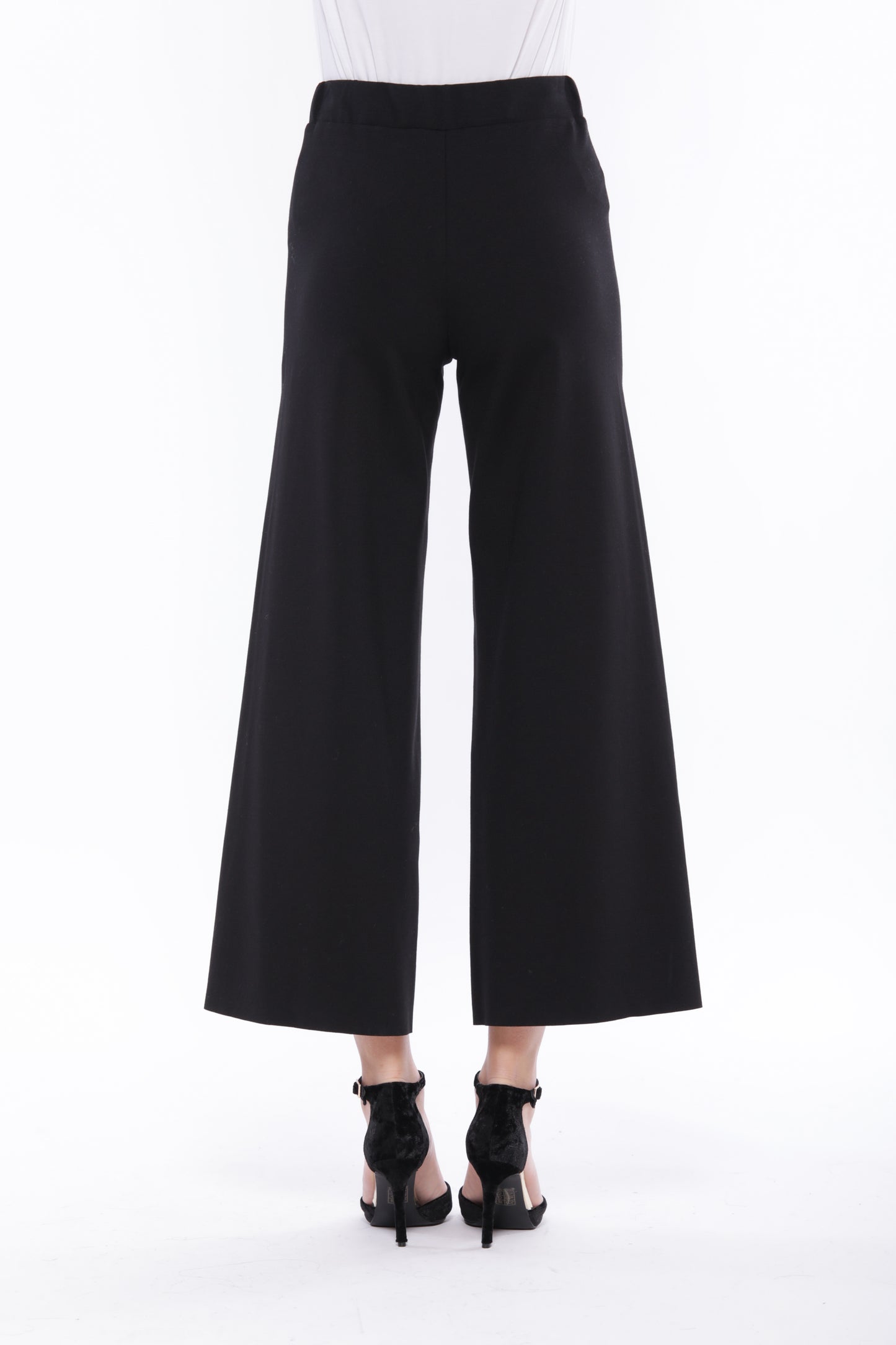 PANTALONE PALAZZO CROPPED IN PUNTO MILANO