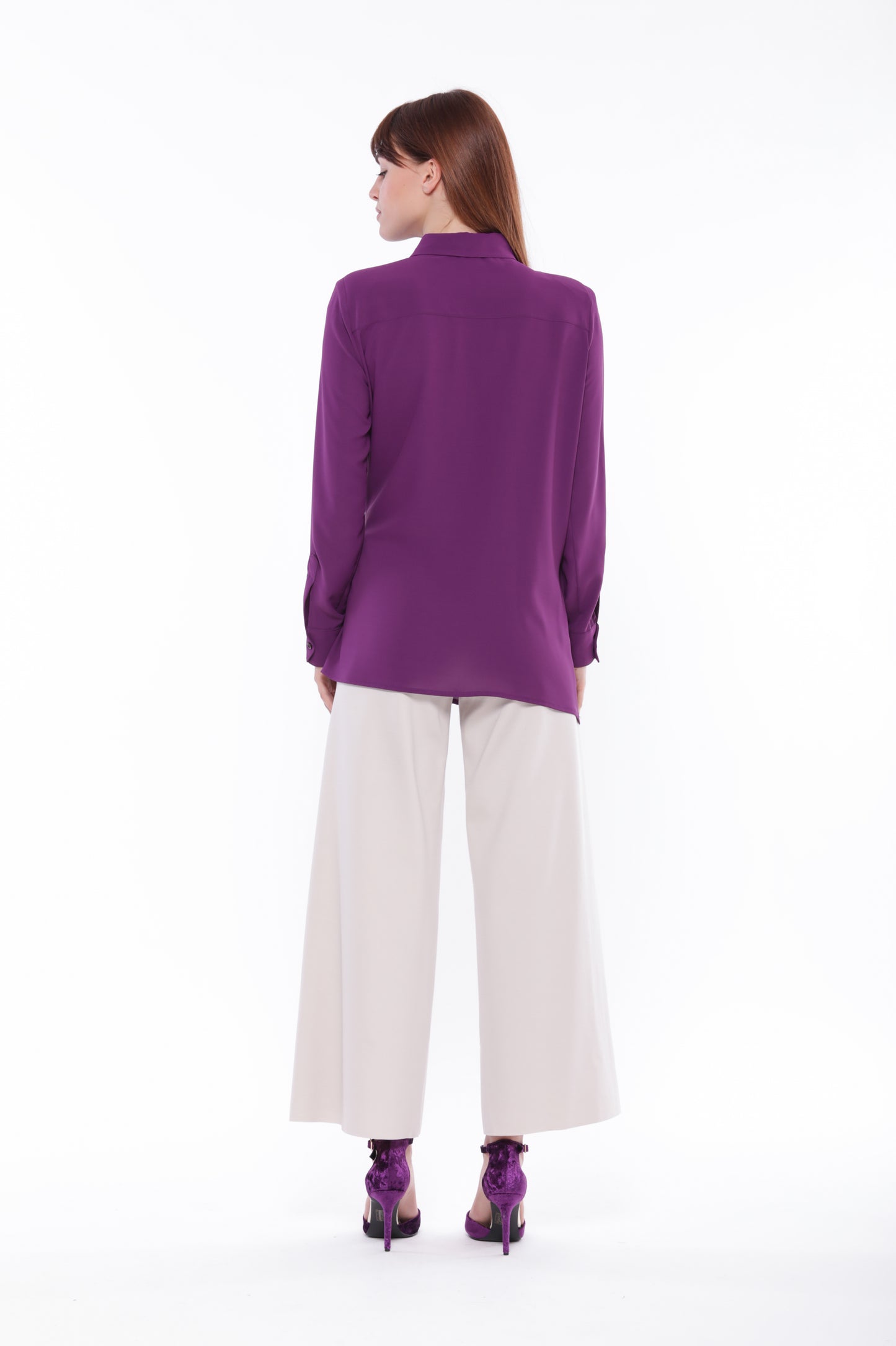 PANTALONE PALAZZO CROPPED IN PUNTO MILANO