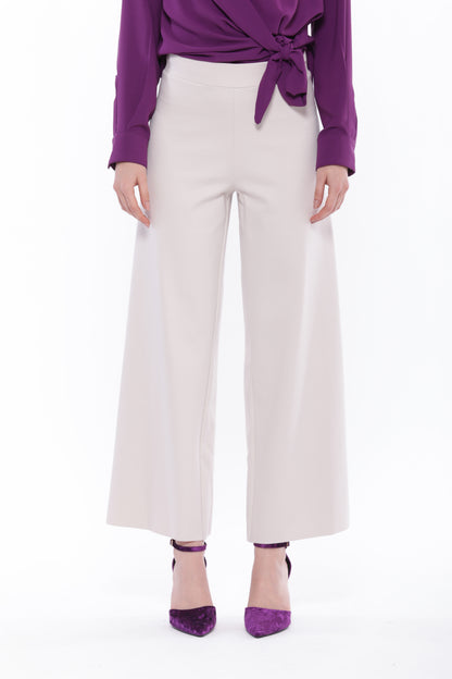 PANTALONE PALAZZO CROPPED IN PUNTO MILANO