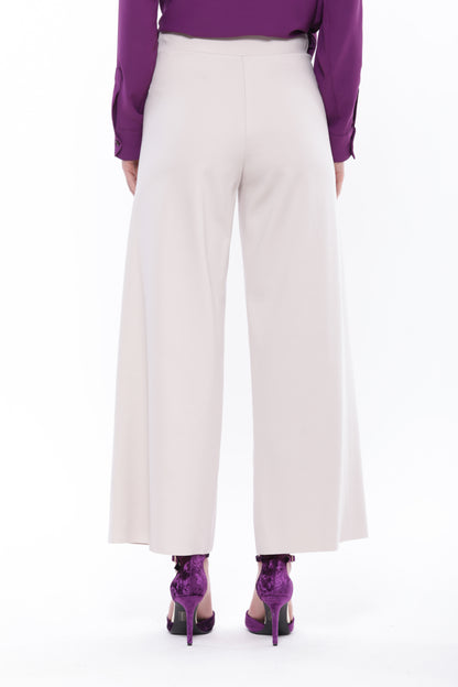 PANTALONE PALAZZO CROPPED IN PUNTO MILANO