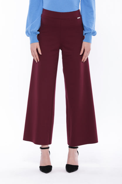 PANTALONE PALAZZO CROPPED IN PUNTO MILANO