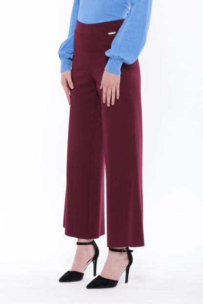 PANTALONE PALAZZO CROPPED IN PUNTO MILANO