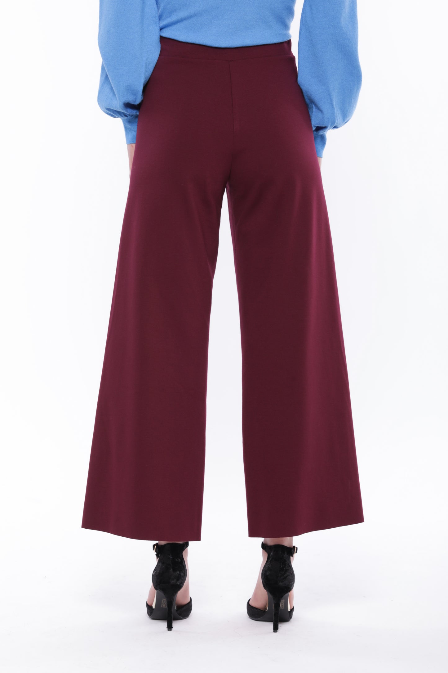 PANTALONE PALAZZO CROPPED IN PUNTO MILANO