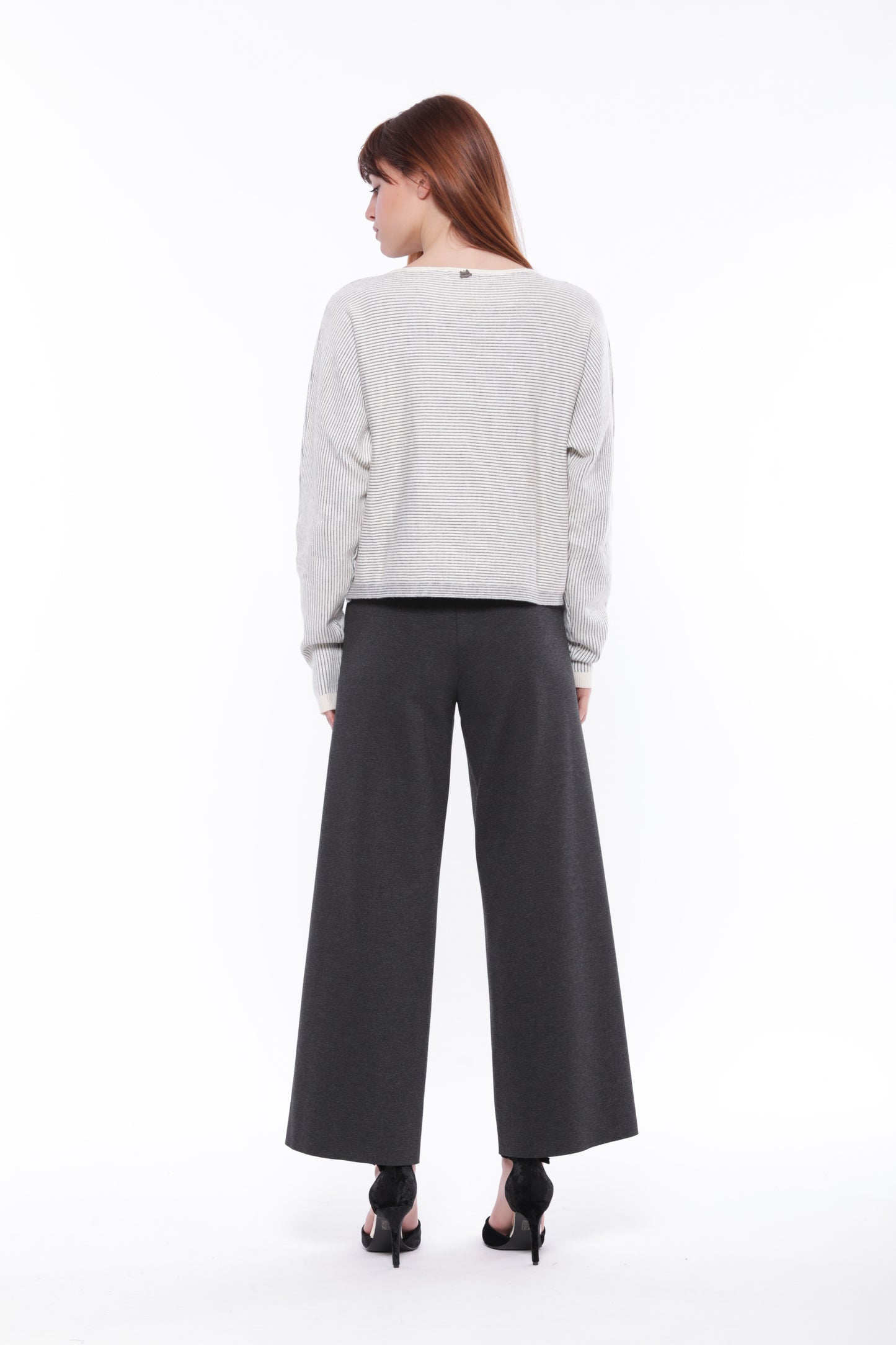 PANTALONE PALAZZO CROPPED IN PUNTO MILANO