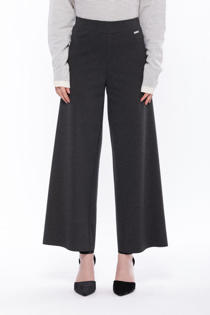 PANTALONE PALAZZO CROPPED IN PUNTO MILANO