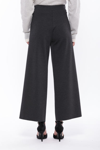 PANTALONE PALAZZO CROPPED IN PUNTO MILANO