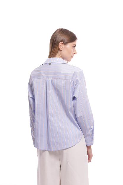 CAMICIA IN COTONE A RIGHE CON NODO