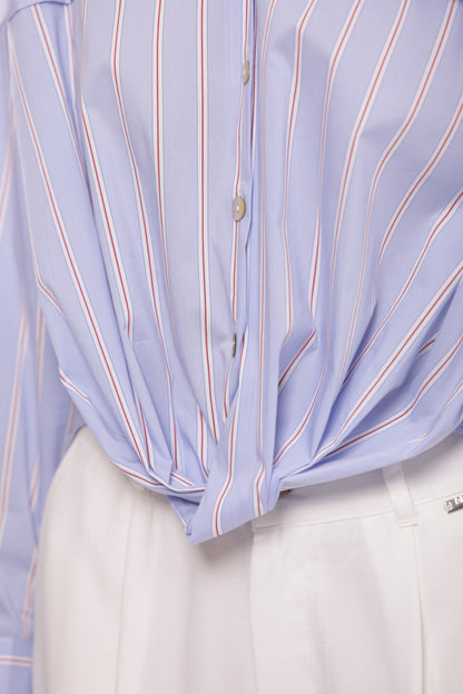 CAMICIA IN COTONE A RIGHE CON NODO