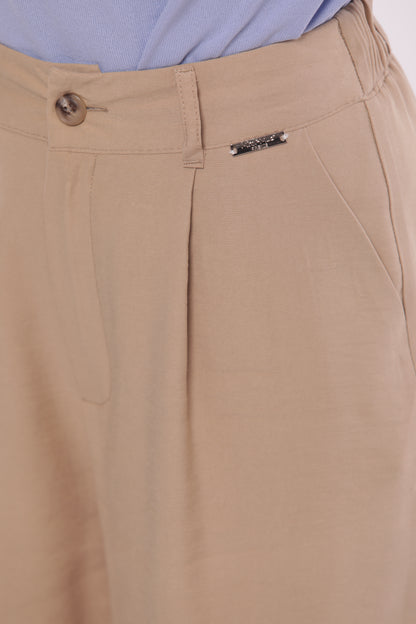 PANTALONE BERMUDA IN AKUMAL CON DETTAGLIO A RIGHE