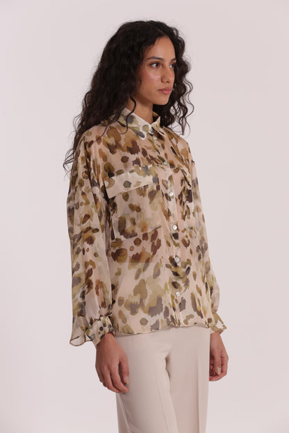 CAMICIA CON TASCHE FANTASIA LEO