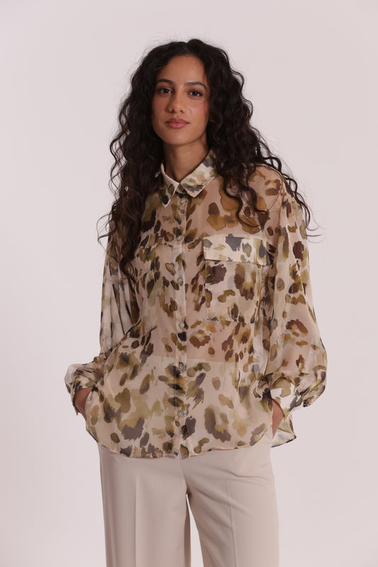 CAMICIA CON TASCHE FANTASIA LEO