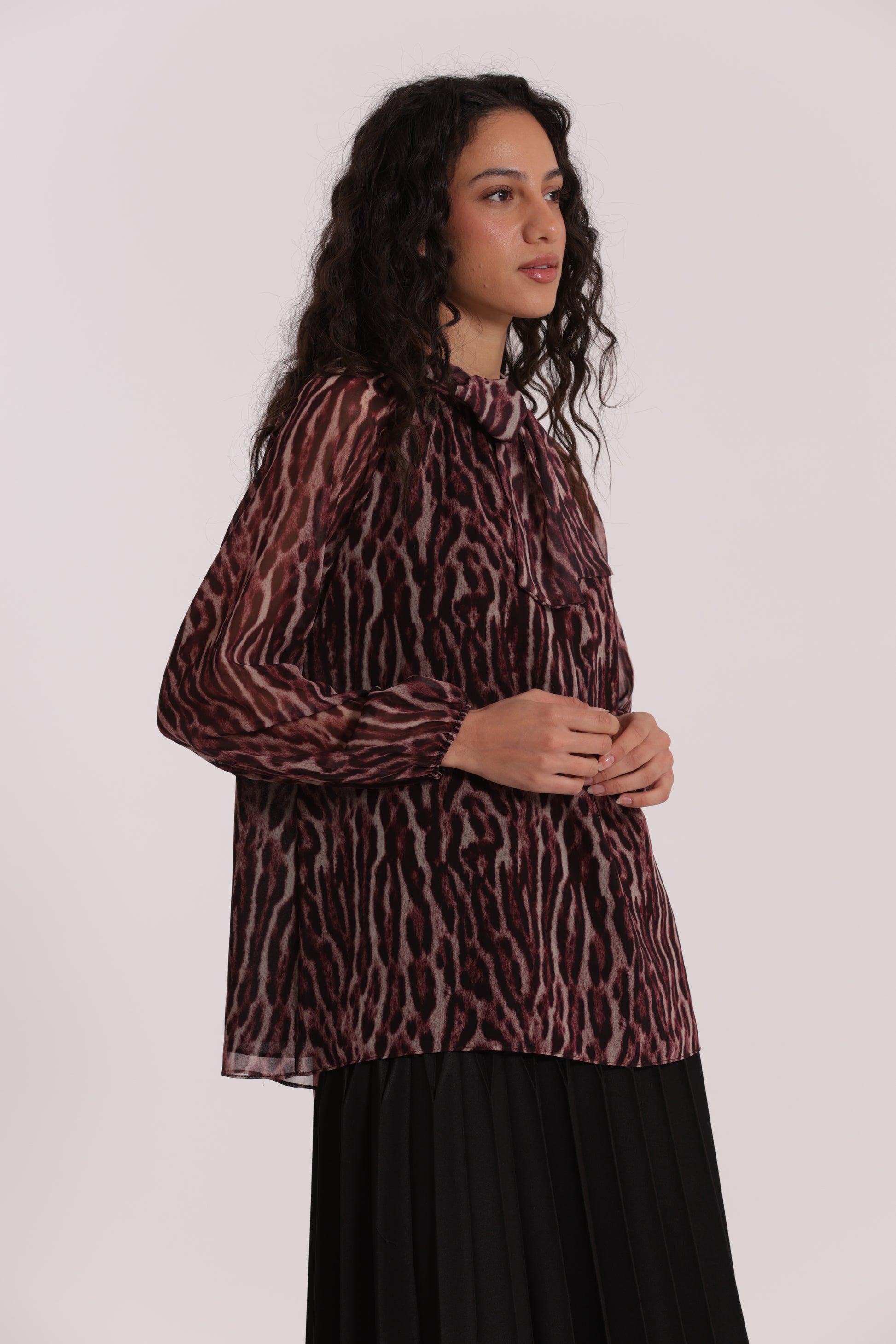 BLUSA CON FUSCIACCA FANTASIA ANIMALIER