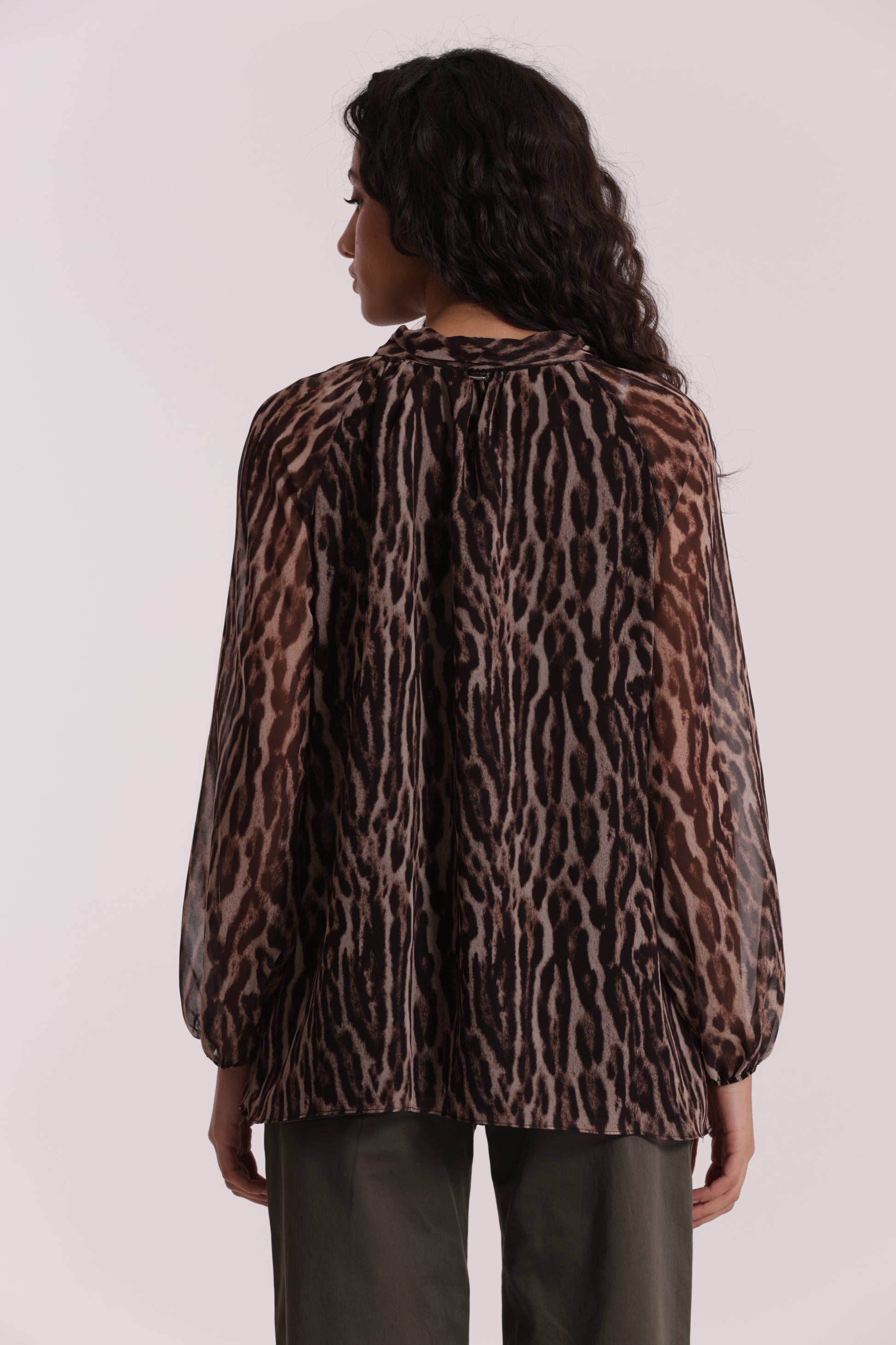 BLUSA CON FUSCIACCA FANTASIA ANIMALIER