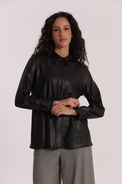 CAMICIA UOMO IN SIMIL PELLE